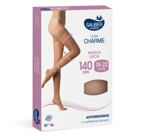 SAUBER Linea Charme 140Den Autoreggente Nero Taglia 3