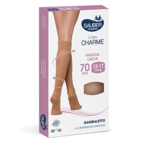 Sauber Gambaletto 70 Den Maglia Liscia Nero 2 Linea Classica