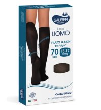 SAUBER LINEA UOMO COTONE FILATO Q-SKIN 70DEN TAGLIA M ANTRACITE