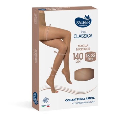 Sauber Linea Classica 140Den Collant Punta Aperta Neutro Beige Taglia 4 Sauber Linea Classica 140Den Collant Punta Aperta Neutro Beige Taglia 4