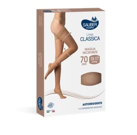 SAUBER LINEA CLASSICA AUTOREGGENTI 70 DEN COLORE NERO TAGLIA 2 SAUBER LINEA CLASSICA AUTOREGGENTI 70 DEN COLORE NERO TAGLIA 2