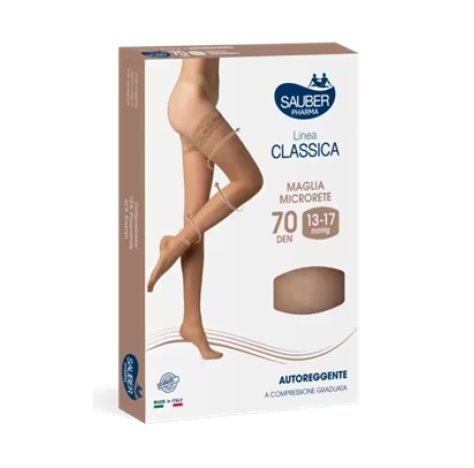 SAUBER CALZE LINEA CLASSICA 70DEN AUTOREGGENTE NERO TAGLIA 4 SAUBER CALZE LINEA CLASSICA 70DEN AUTOREGGENTE NERO TAGLIA 4