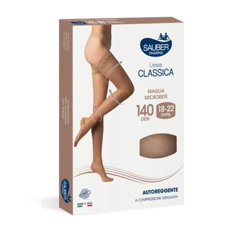 SAUBER LINEA CLASSICA 140DEN AUTOREGGENTE BEIGE TAGLIA 2 SAUBER LINEA CLASSICA 140DEN AUTOREGGENTE BEIGE TAGLIA 2