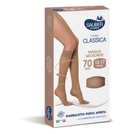 SAUBER LINEA CLASSICA 70DEN GAMBALETTO PUNTA APERTA COLORE MEDIO TAGLIA 3 