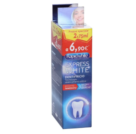 Rapid White Dentifricio Sbiancante Express White Bipack 2 x 75ml