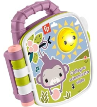 Fisher-Price – Il Libro delle Canzoncine della Scimmietta Viola, Giocattolo Musicale Interattivo 6+ mesi