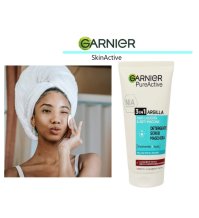 Garnier Pure Active 3in1 Argilla 150 ml - Prodotto Multifunzione per Pelli Grasse