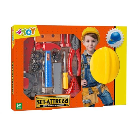 GLOBO W Toy - Set Attrezzi da Lavoro con Casco GLOBO W Toy - Set Attrezzi da Lavoro con Casco