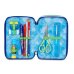 Astuccio 3 Zip Seven Write Down - Blu/Verde