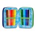 Astuccio 3 Zip Seven Write Down - Blu/Verde