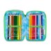 Astuccio 3 Zip Seven Write Down - Blu/Verde