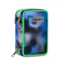 Astuccio 3 Zip Seven Write Down - Blu/Verde