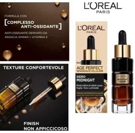 L'OREAL PARIS AGE PERFECT -  SIERO VISO , MIDNIGHT SERUM 