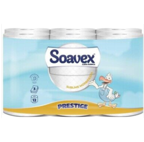 Carta Igienica Soavex 12 Rotoli 3 Veli Prestige