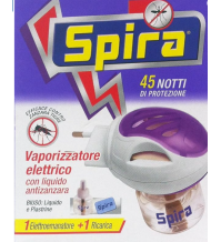 SPIRA Diffusore Elettr.Antizanzare Biuso 45 Notti+Ricarica