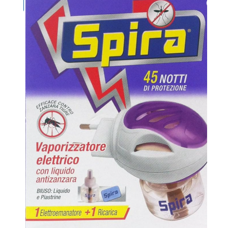 SPIRA Diffusore Elettr.Antizanzare Biuso 45 Notti+Ricarica