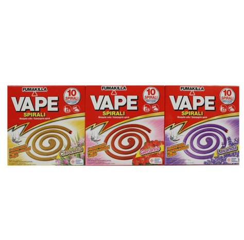 VAPE SPIRALI ANTIZANZARE 10 PEZZI - PROFUMAZIONI ASSORTITE VAPE SPIRALI ANTIZANZARE 10 PEZZI - PROFUMAZIONI ASSORTITE