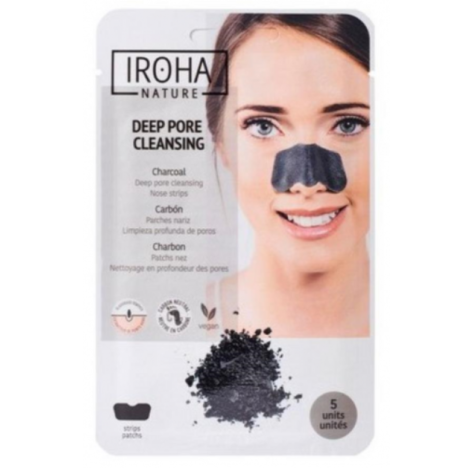 IROHA Patch per il naso Pulizia profonda dei pori con carbone attivo 5 pz