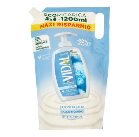 VIDAL SAPONE LIQUIDO BUSTA RICARICA 1200 ML - TALCO