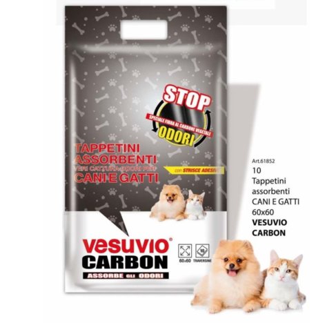 VESUVIO TAPPETINO TRAVERSINE CANI GATTI CARBONE - 60X60CM