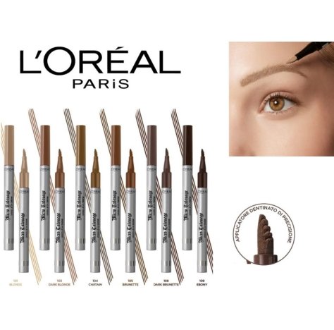 L'OREAL PARIS - MATITA SOPRACCIGLIA UNBIELEVA BROW MICRO TATOUAGE ,  105 Brunette 