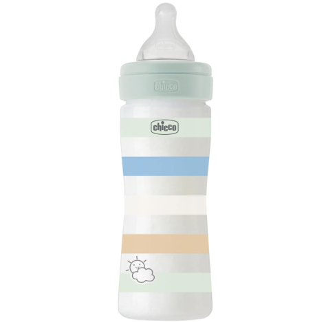 Chicco biberon wb pp azzurro da 250 ml m silicone