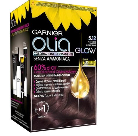 Garnier Olia 5.12 Castano Freddo Iridescente - Colorazione Permanente Senza Ammoniaca