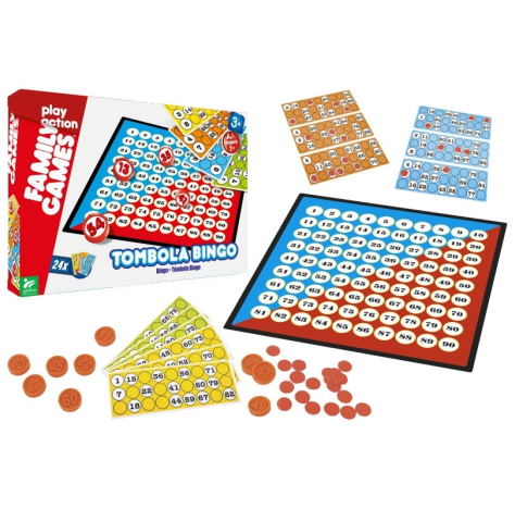 GLOBO Tombola con numeri In Legno 24 Carte