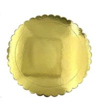 VASSOIO SOTTOTORTA DORATO TONDO - 32 CM