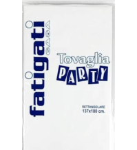 FATIGATI TOVAGLIA PARTY IN PLASTICA BIANCA - 137×180 CM