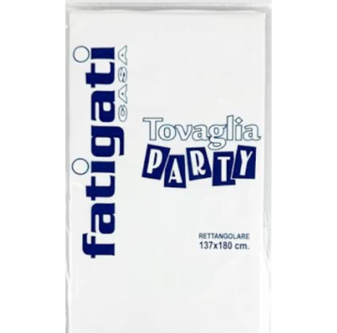 FATIGATI TOVAGLIA PARTY IN PLASTICA BIANCA - 137×180 CM FATIGATI TOVAGLIA PARTY IN PLASTICA BIANCA - 137×180 CM