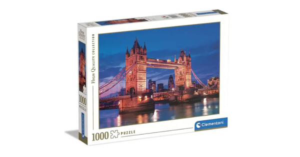 Clementoni Puzzle HQ Tower Bridge Londra – 1000 Pezzi, Multicolore, 37x28 Cm, Da 12 Anni