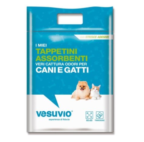 VESUVIO TAPPETINO TRAVERSINE CANI GATTI CATTURA ODORI - 60X60CM VESUVIO TAPPETINO TRAVERSINE CANI GATTI CATTURA ODORI - 60X60CM