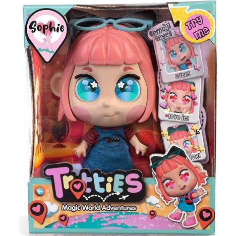 Trotties - Sophie, bambola Trottie da Parigi, bambola della serie di cartoni animati, con accessori: uno zaino, una mappa,+ 3 anni, Famosa (TFT00000)    __ +1 COUPON __