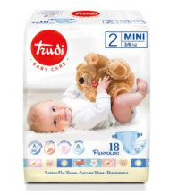 Trudi Baby Care - Pannolini Mini Taglia 2 3-6Kg, 18 pannolini