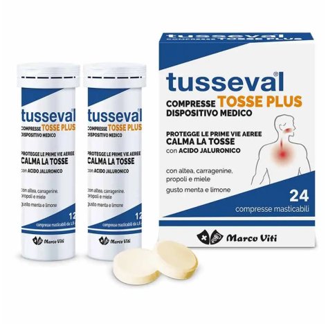 MARCO VITI FARMACEUTICI Tusseval Tosse Plus 24 Compresse Menta Limone 