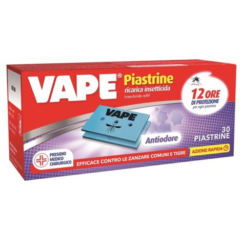 VAPE PIASTRINE ANTIZANZARE ANTIODORE - 30 PEZZI VAPE PIASTRINE ANTIZANZARE ANTIODORE - 30 PEZZI