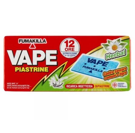 VAPE HERBAL PIASTRINE INSETTICIDA 12H CONTRO ZANZARE COMUNI E TIGRI - 30PZ VAPE HERBAL PIASTRINE INSETTICIDA 12H CONTRO ZANZARE COMUNI E TIGRI - 30PZ