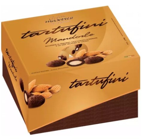 Maxtris  Vassoio Tartufini Mandorla Fondente - 500 gr