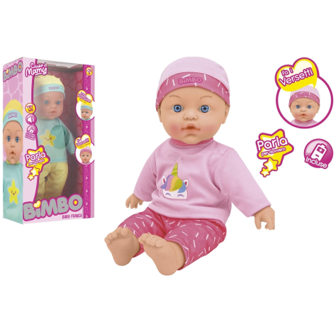 Bimbo bambola cm 41 batteria 6 frasi assortiti