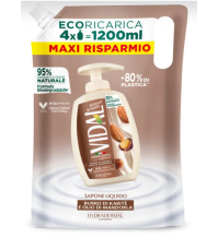 VIDAL SAPONE LIQUIDO ECORICARICA 1200 ML ALMOND & KARITE'