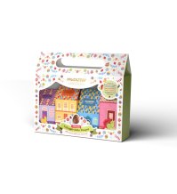 MAXTRIS BOX VILLAGGIO DI PASQUA SET 4 CASETTE OVETTE ASSORTITI- 550G
