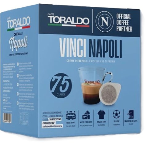 CAFFÈ TORALDO - BOX  VINCI NAPOLI CIALDE MISCELA CREMOSA 75  CIALDE 