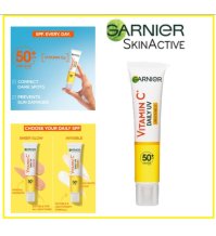 Garnier Skinactive Vitamina C Fluido Anti-Macchie SPF 50+ 40ml - Fluido Contro le Macchie Solari