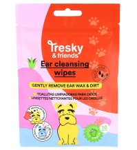 TRESKY & FRIENDS EAR CLEANSING WIPE SALVIETTE DETERGENTI PER LE ORECCHIE DEI CANI 