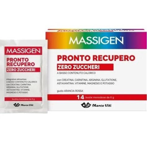 MARCO VITI FARMACEUTICI SpA Massigen Pronto Recupero Zero Zuccheri 14+4 buste da 6g