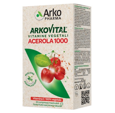 ARKOFARM SRL Arkovital Acerola 1000 30 Compresse Masticabili