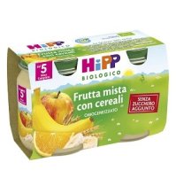 HIPP ITALIA Srl Hipp bio omogenizzato frutta mista e cerali 2x125g