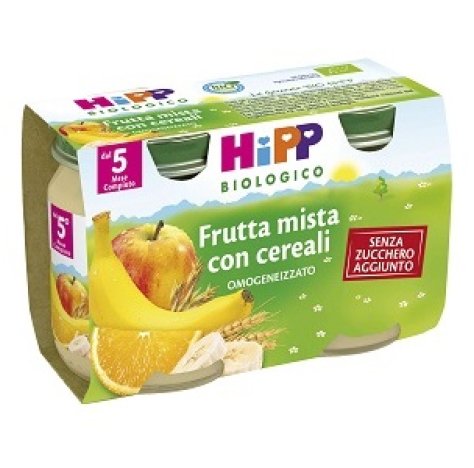 HIPP ITALIA Srl Hipp bio omogenizzato frutta mista e cerali 2x125g