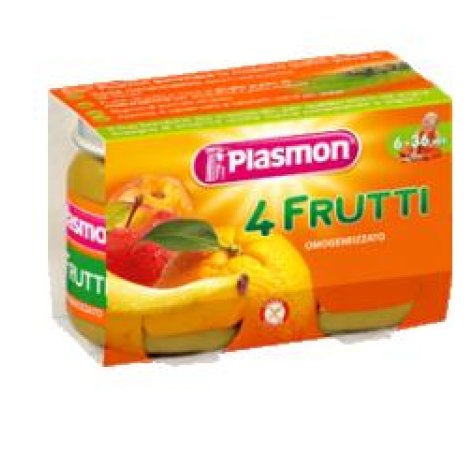 PLASMON (HEINZ ITALIA SpA) Plasmon omogenizzato 4 frutti 2x104g 